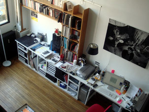 Vue de l'atelier de Doisneau aujourd'hui.