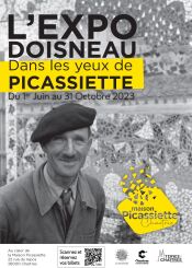 Affiche de l'exposition Robert Doisneau - dans les yeux de Picassiette